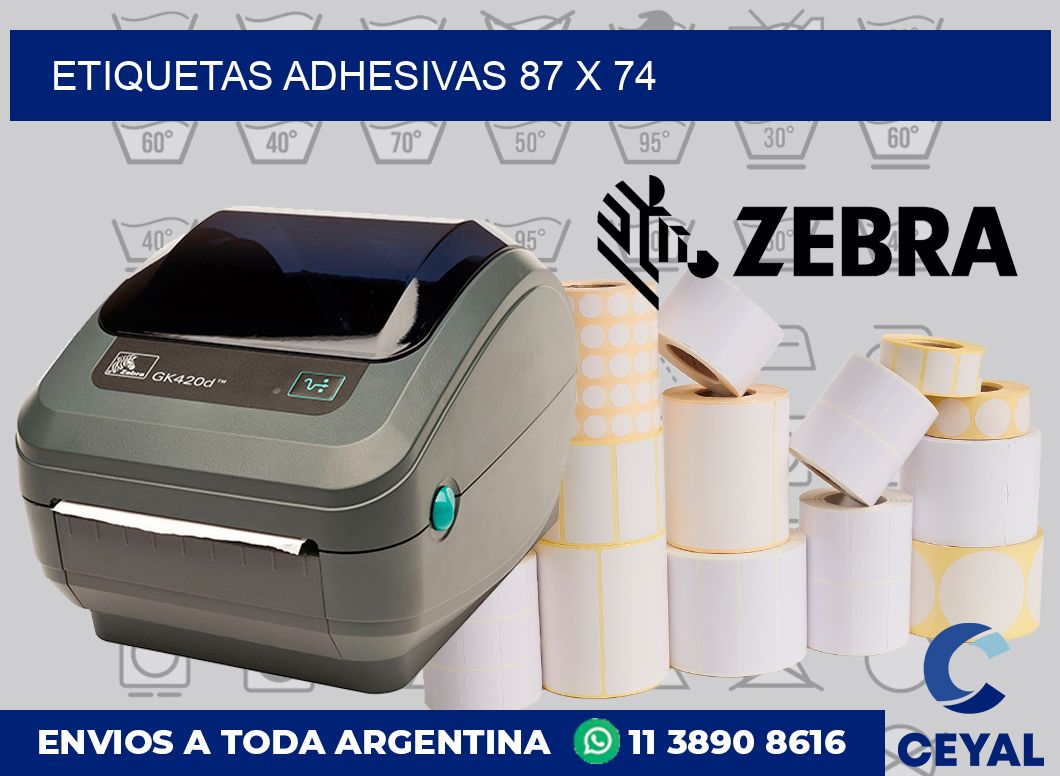 etiquetas adhesivas 87 x 74