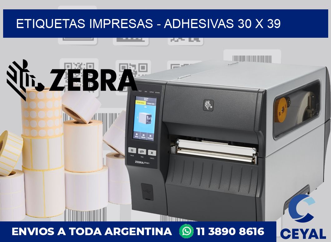 etiquetas impresas – Adhesivas 30 x 39