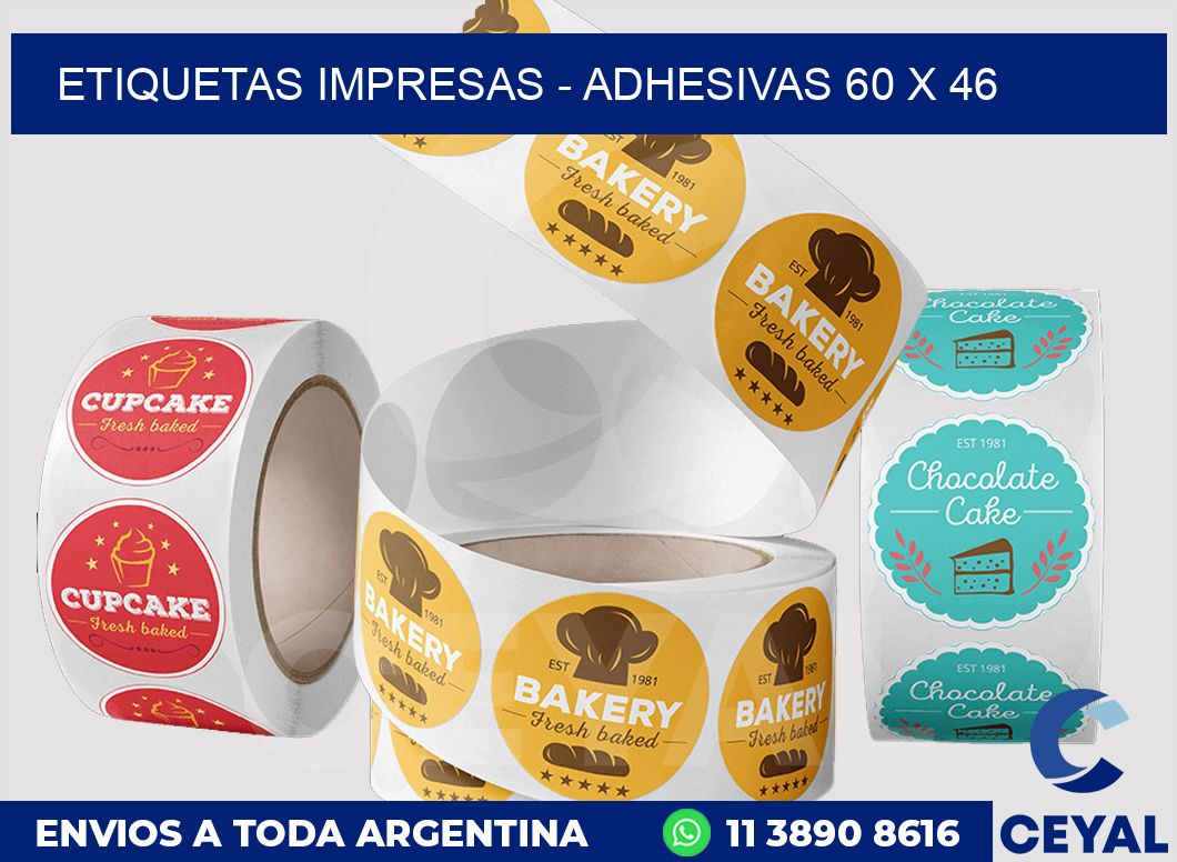 etiquetas impresas – Adhesivas 60 x 46