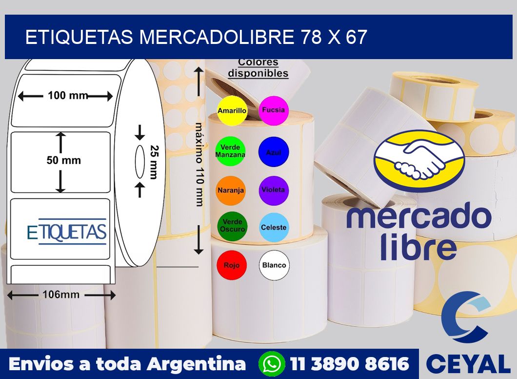 etiquetas mercadolibre 78 x 67