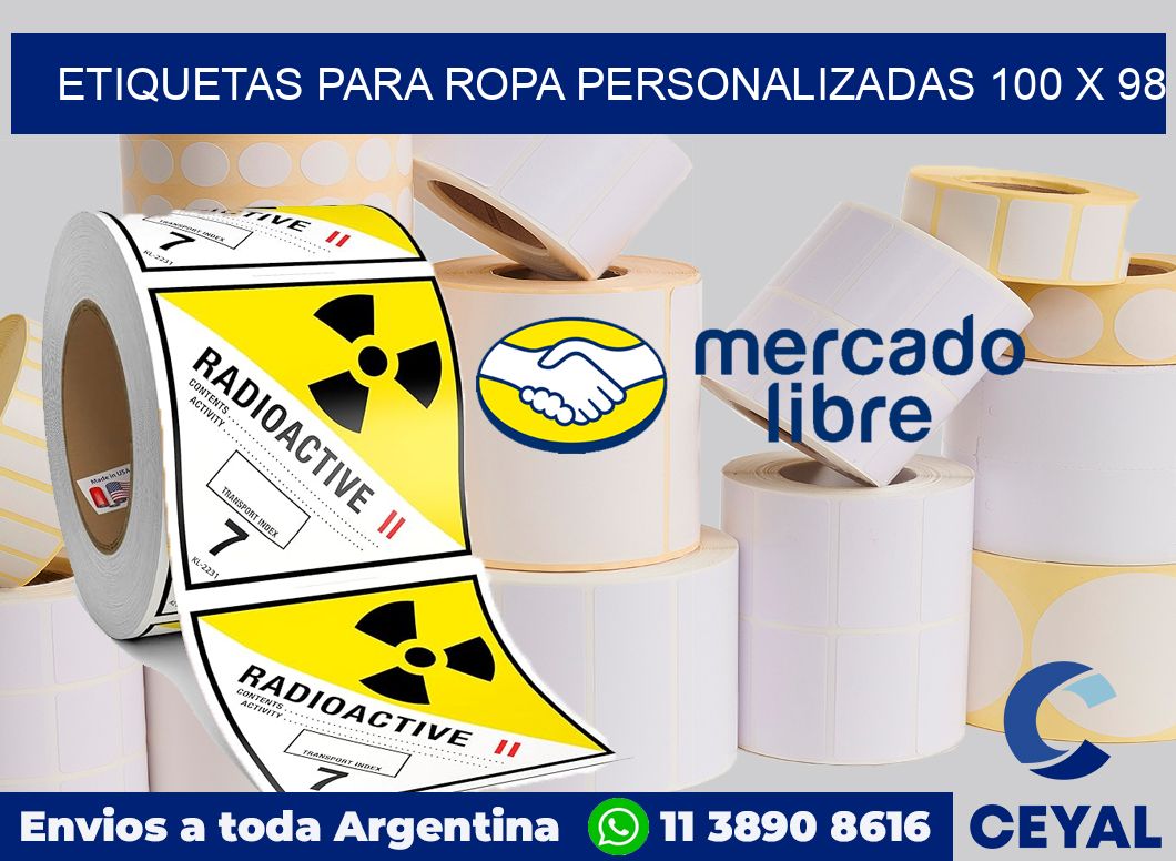 etiquetas para ropa personalizadas 100 x 98