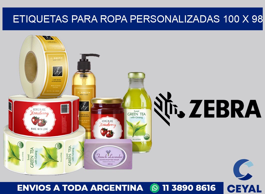 etiquetas para ropa personalizadas 100 x 98