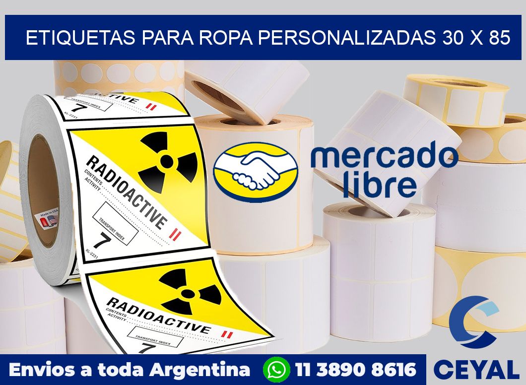 etiquetas para ropa personalizadas 30 x 85