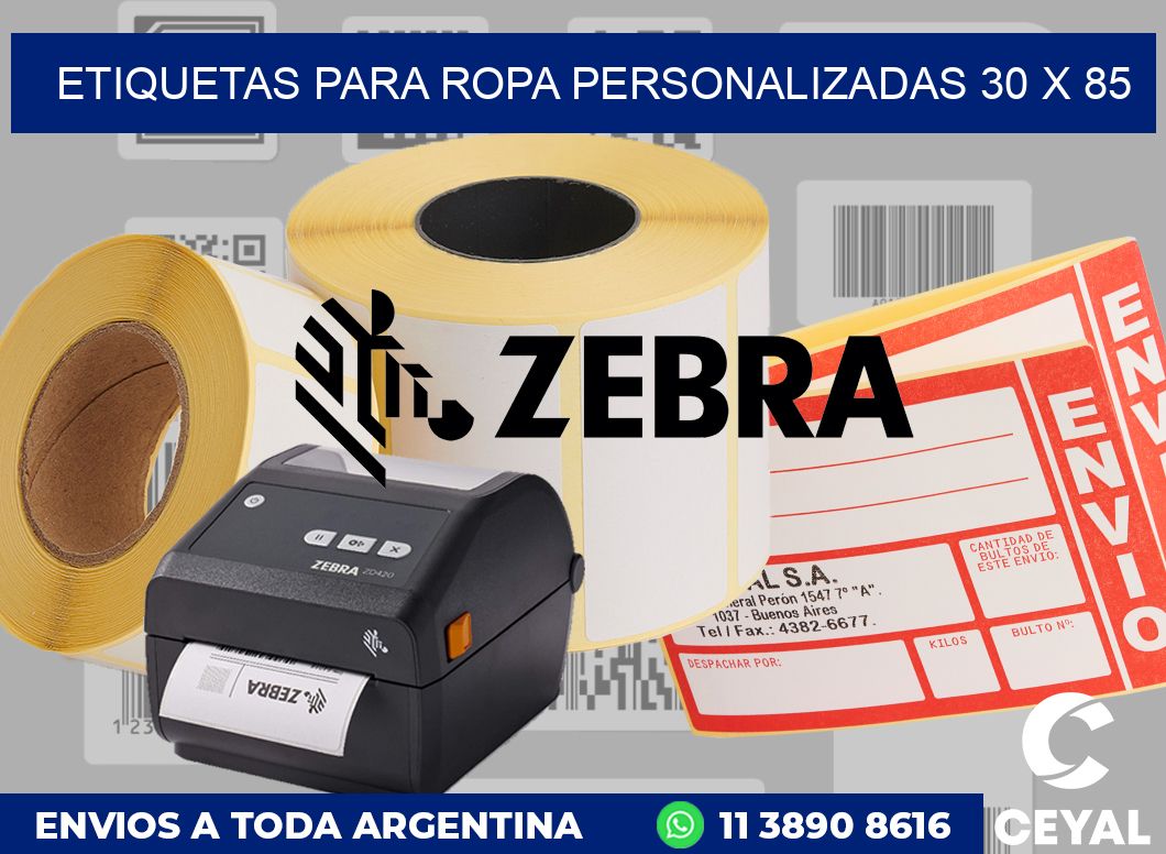 etiquetas para ropa personalizadas 30 x 85