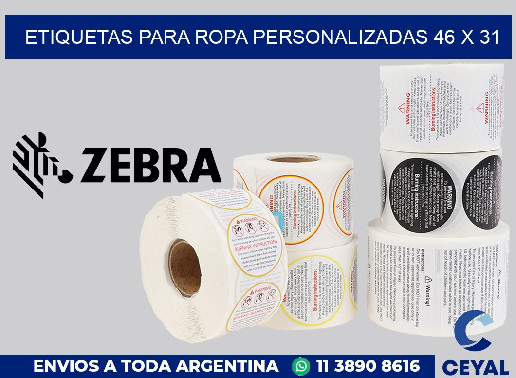 etiquetas para ropa personalizadas 46 x 31
