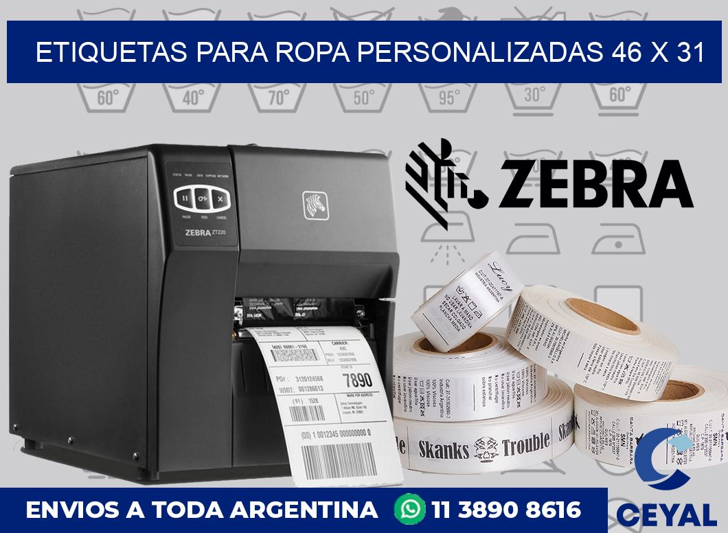 etiquetas para ropa personalizadas 46 x 31