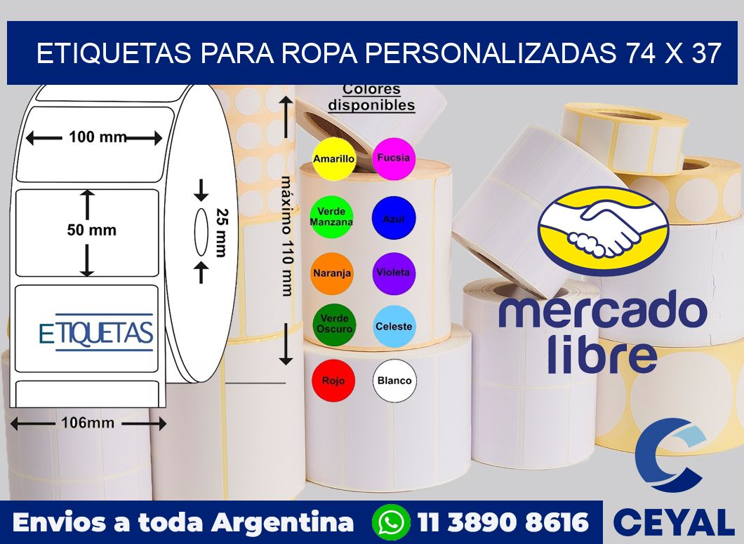 etiquetas para ropa personalizadas 74 x 37