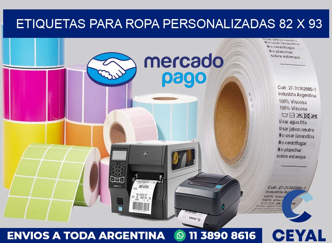 etiquetas para ropa personalizadas 82 x 93