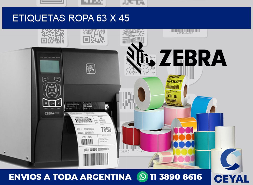 etiquetas ropa 63 x 45