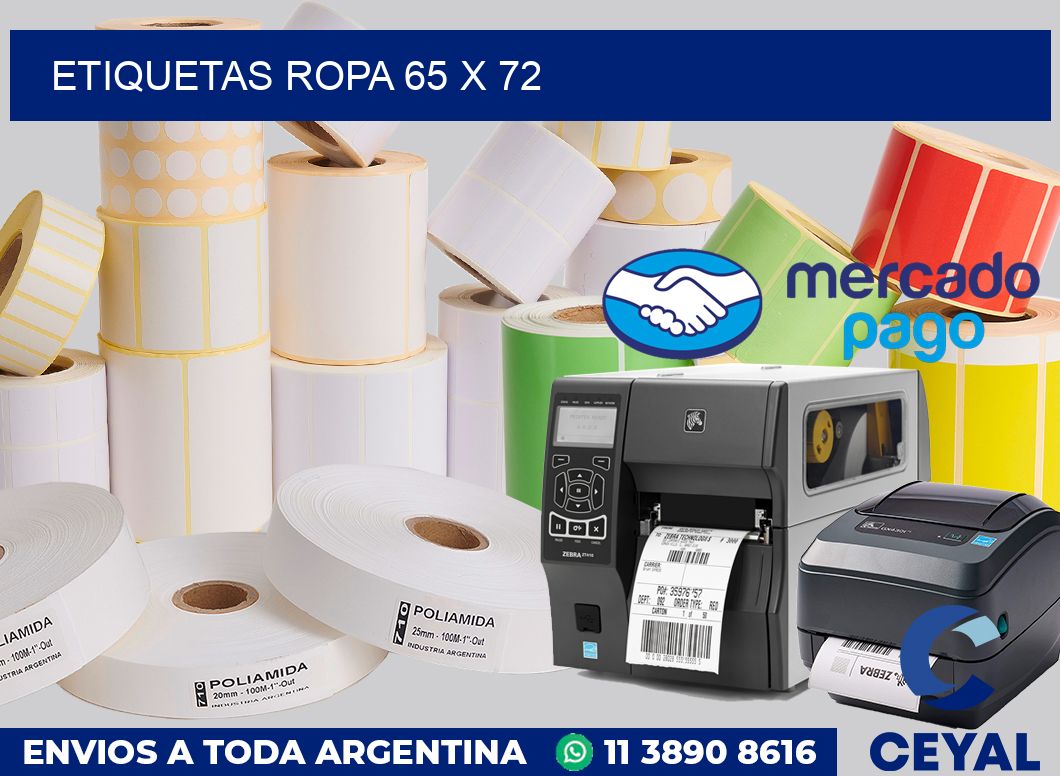 etiquetas ropa 65 x 72