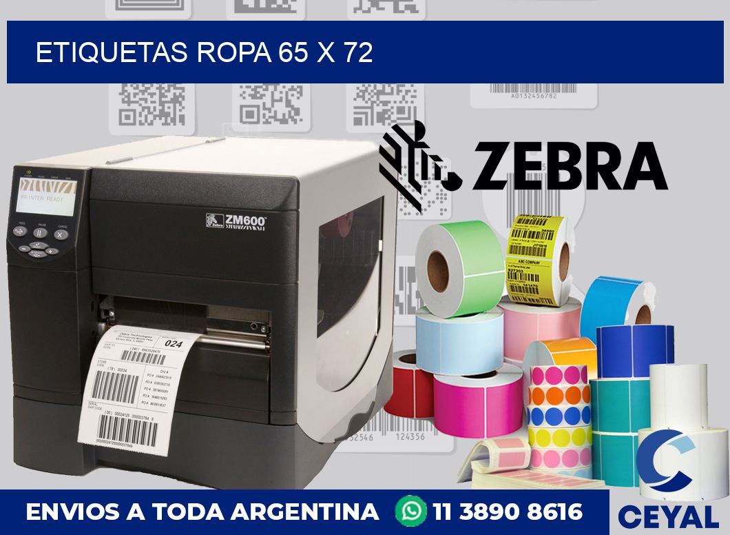 etiquetas ropa 65 x 72