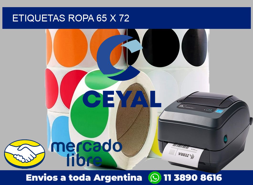 etiquetas ropa 65 x 72