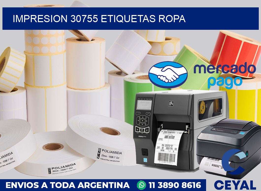 impresion 30755 etiquetas ropa