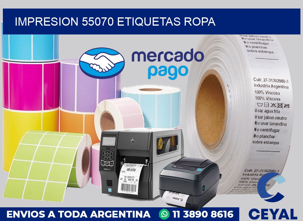 impresion 55070 etiquetas ropa