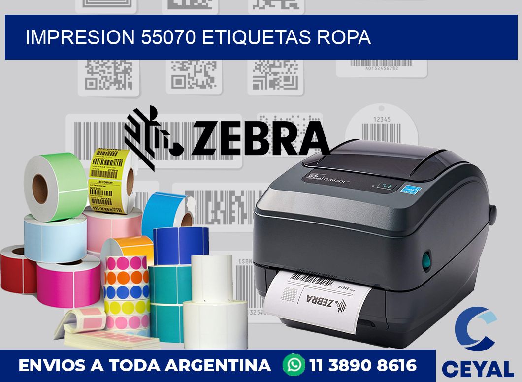 impresion 55070 etiquetas ropa