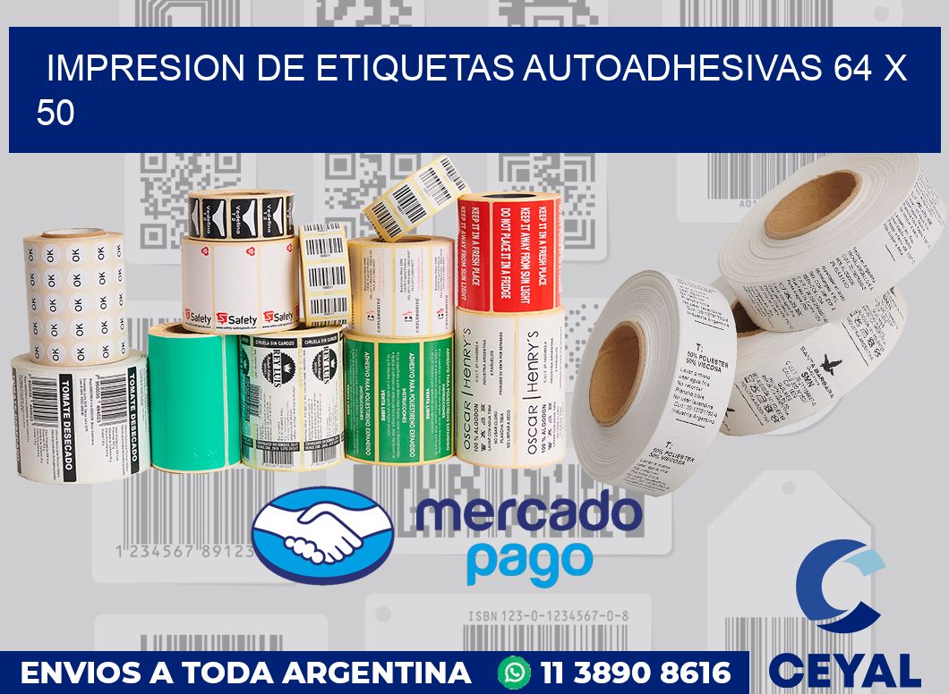 impresion de etiquetas autoadhesivas 64 x 50