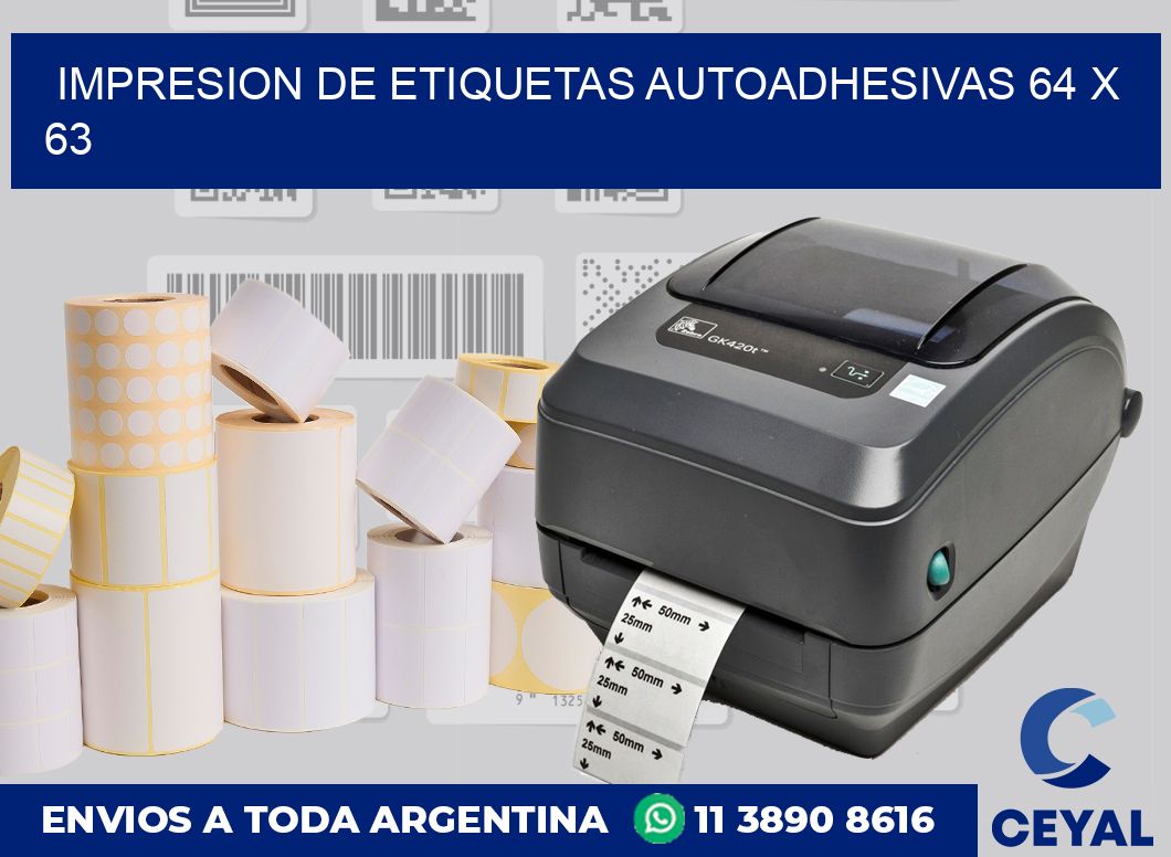 impresion de etiquetas autoadhesivas 64 x 63