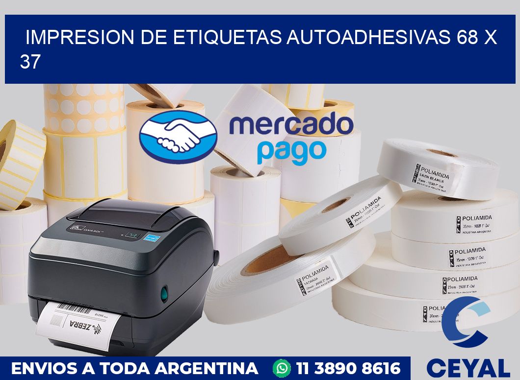 impresion de etiquetas autoadhesivas 68 x 37
