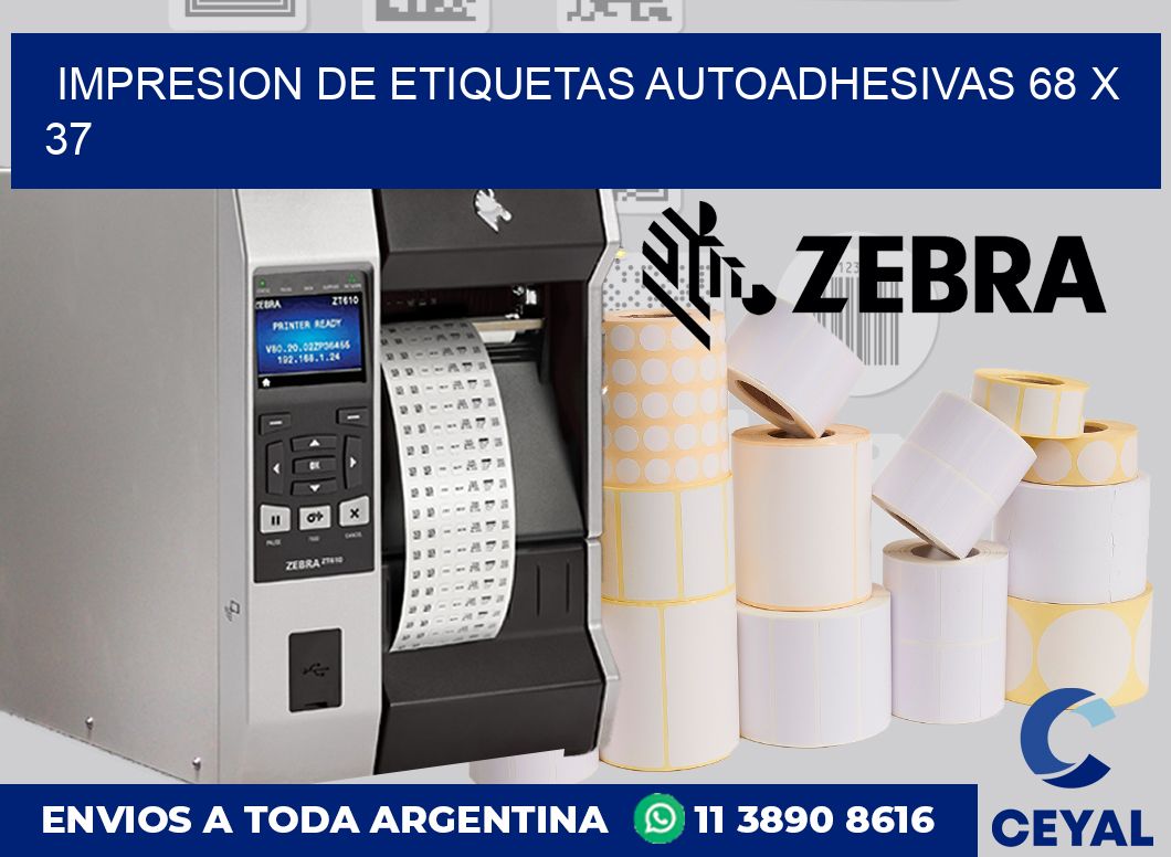 impresion de etiquetas autoadhesivas 68 x 37