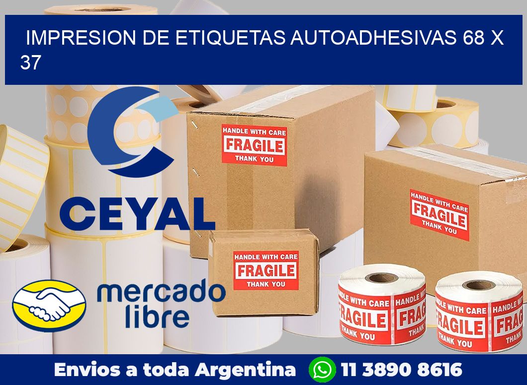 impresion de etiquetas autoadhesivas 68 x 37