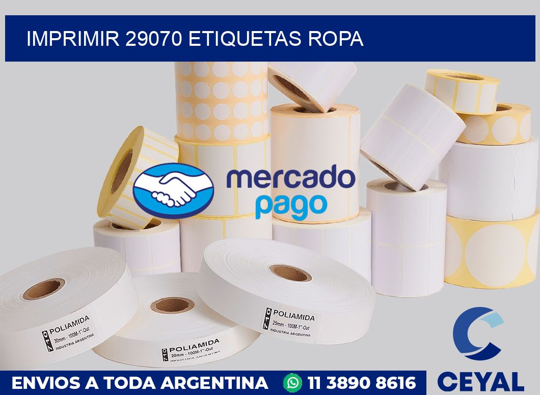 imprimir 29070 etiquetas ropa