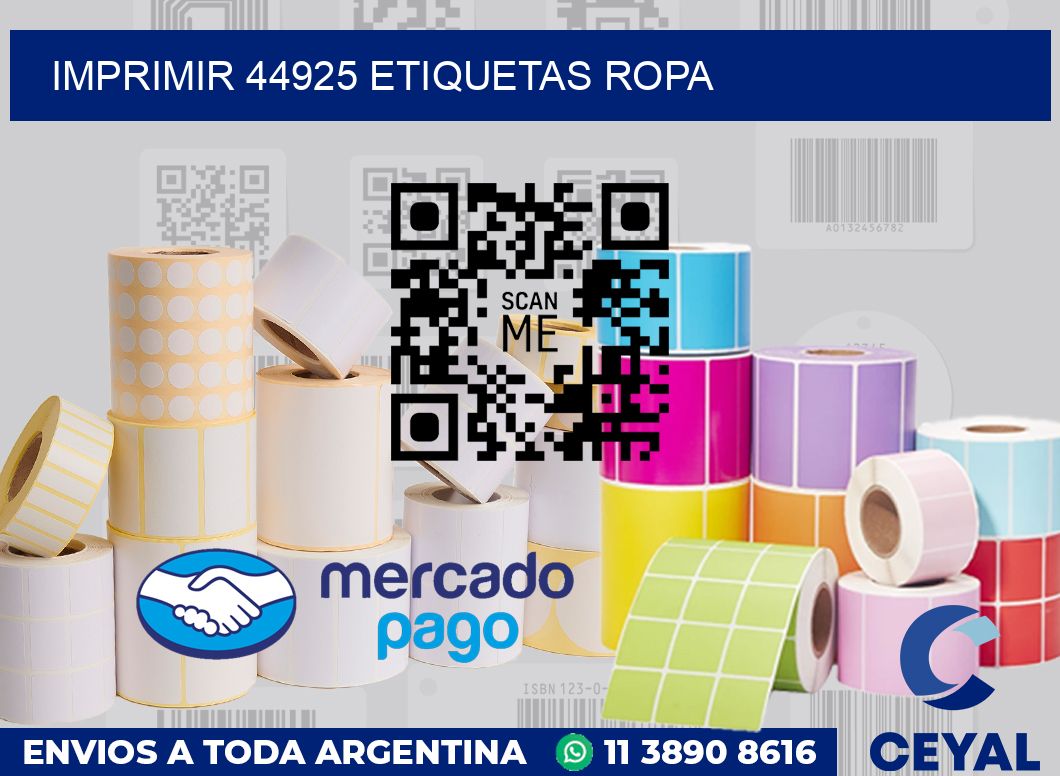imprimir 44925 etiquetas ropa