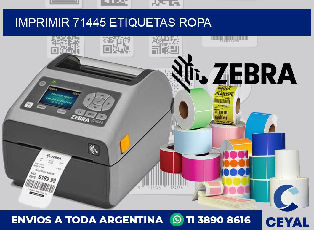 imprimir 71445 etiquetas ropa
