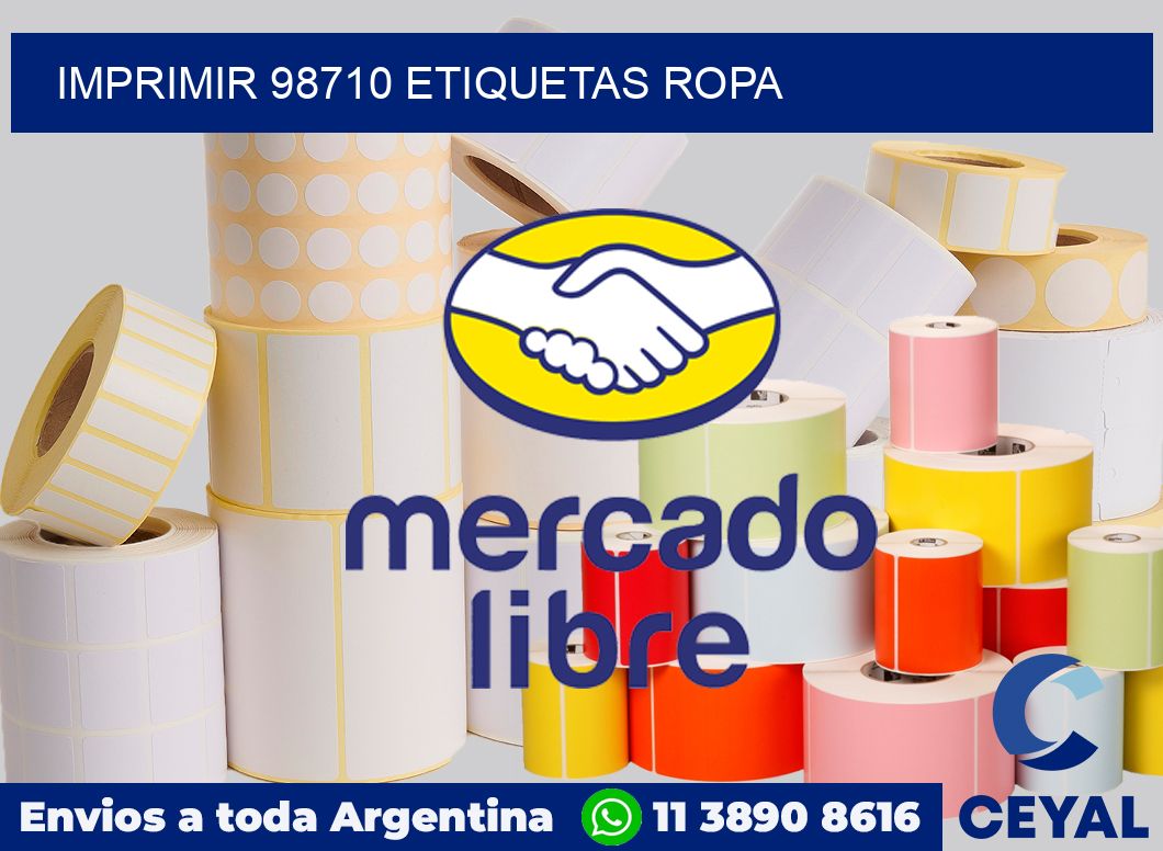 imprimir 98710 etiquetas ropa