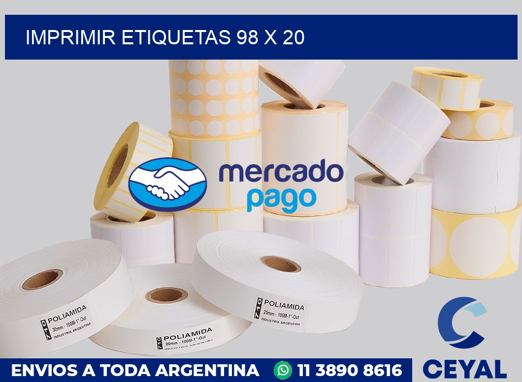 imprimir etiquetas 98 x 20