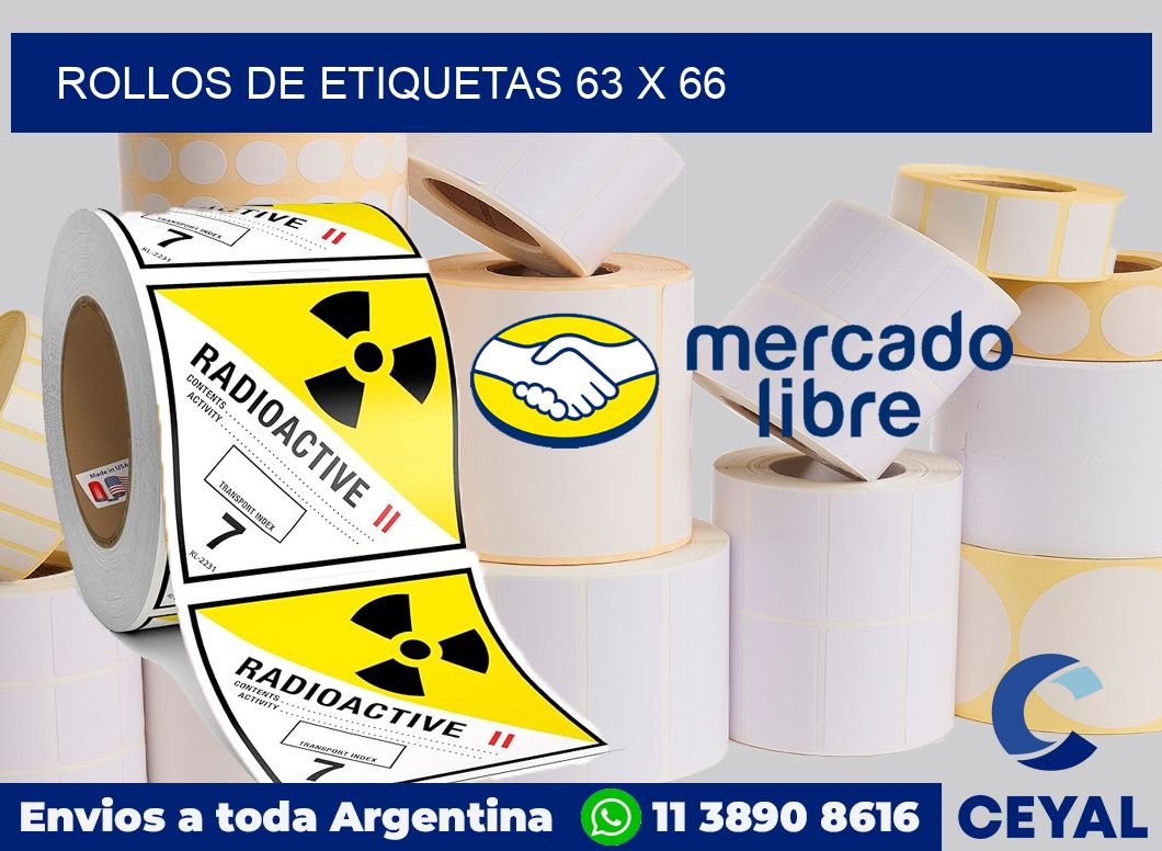 rollos de etiquetas 63 x 66