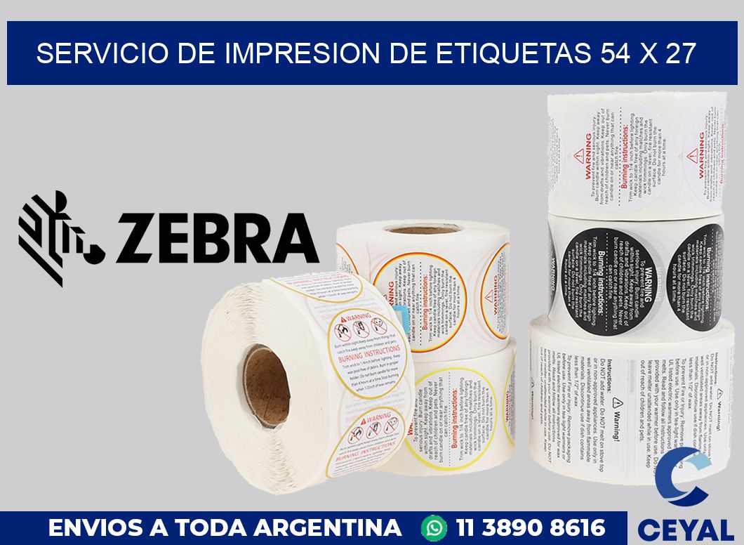 servicio de impresion de etiquetas 54 x 27