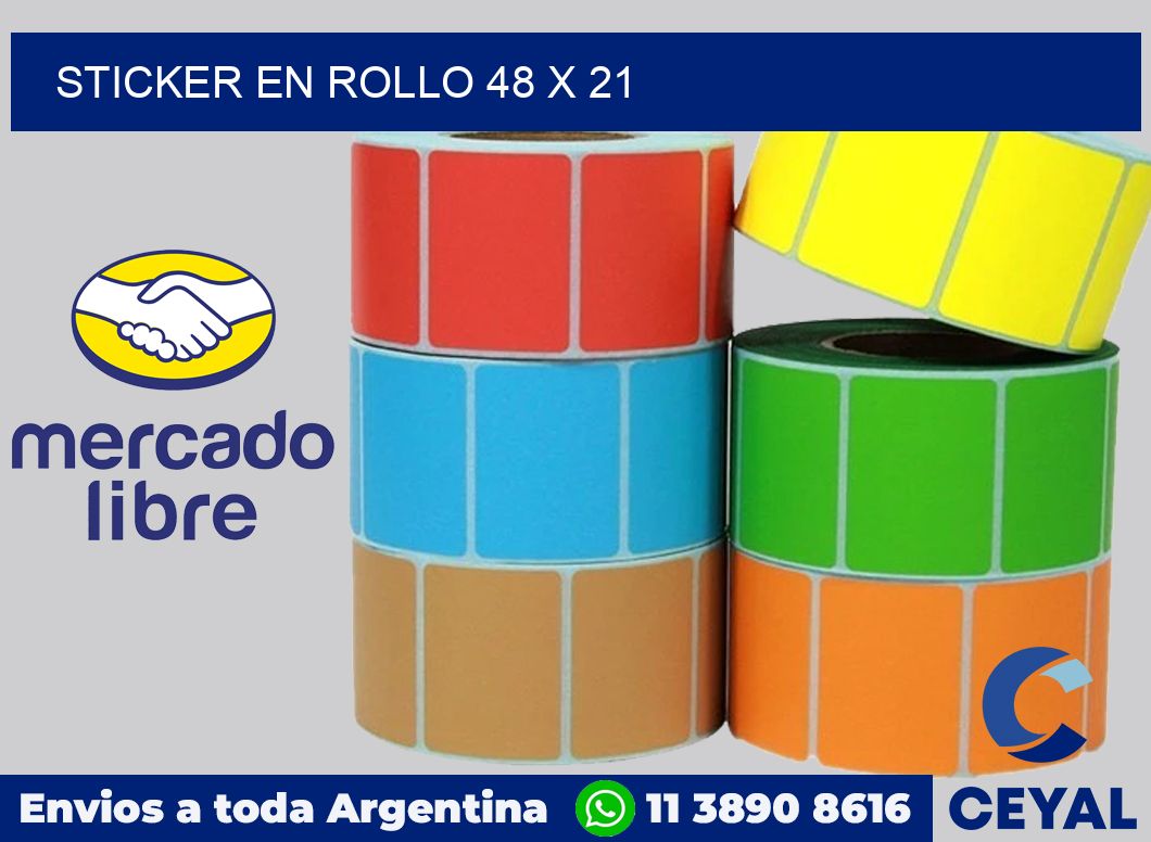 sticker en rollo 48 x 21