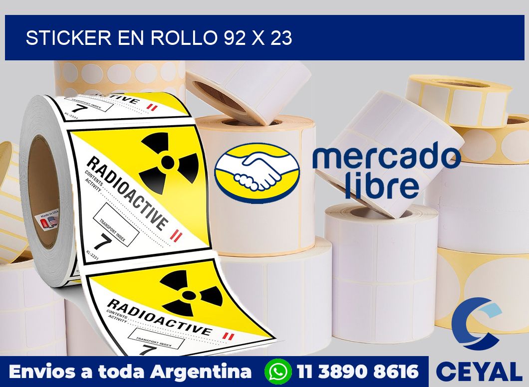 sticker en rollo 92 x 23