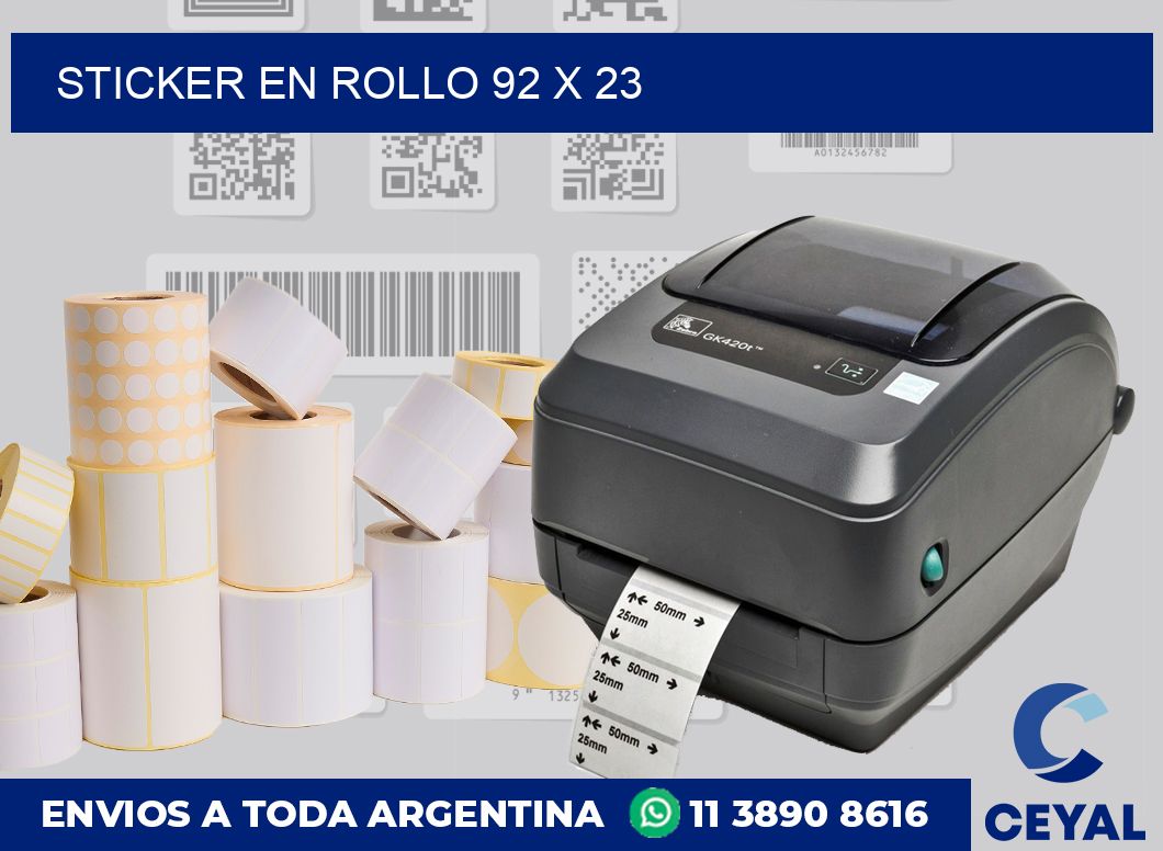 sticker en rollo 92 x 23