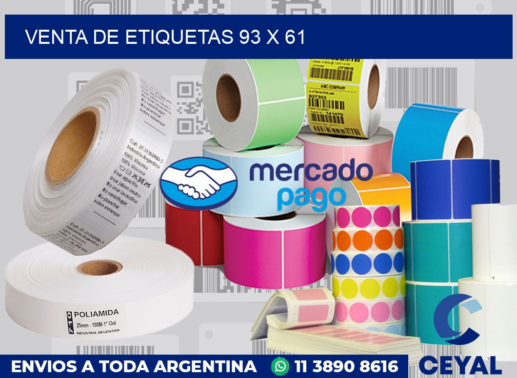 venta de etiquetas 93 x 61