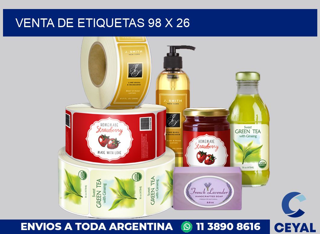 venta de etiquetas 98 x 26