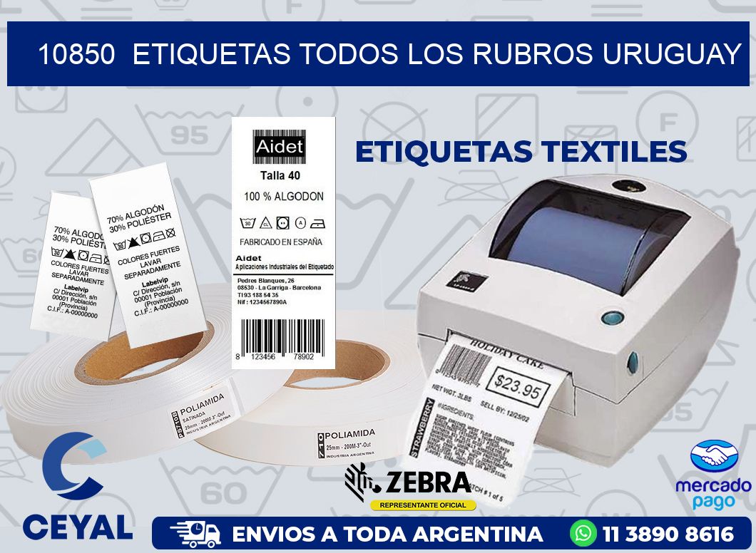 10850  ETIQUETAS TODOS LOS RUBROS URUGUAY