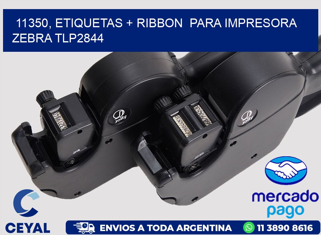 11350, etiquetas + ribbon  para impresora zebra TLP2844