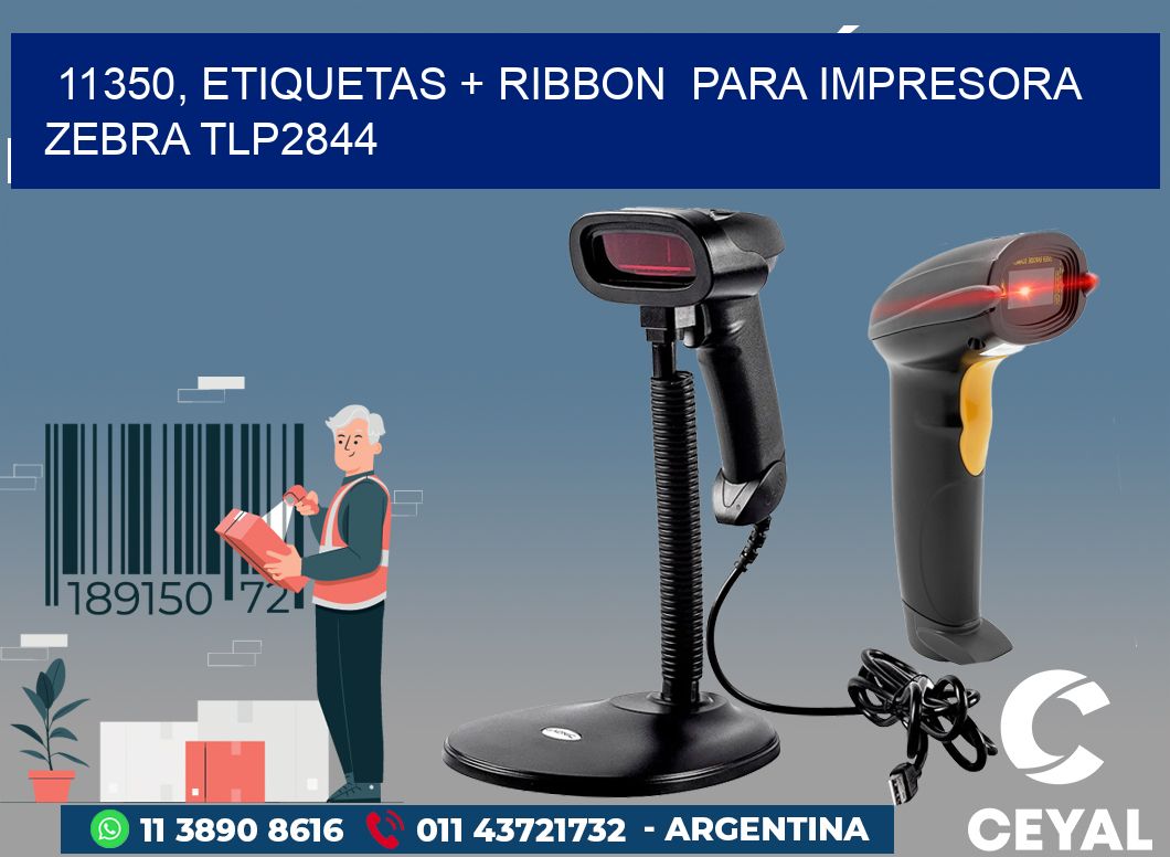 11350, etiquetas + ribbon  para impresora zebra TLP2844