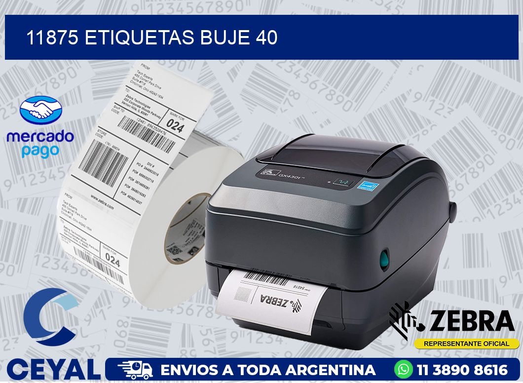 11875 ETIQUETAS BUJE 40