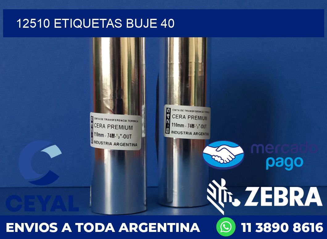 12510 ETIQUETAS BUJE 40