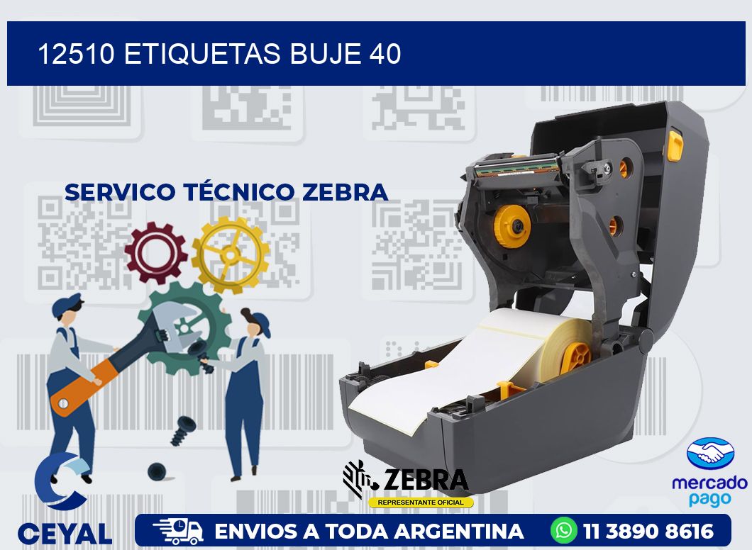 12510 ETIQUETAS BUJE 40