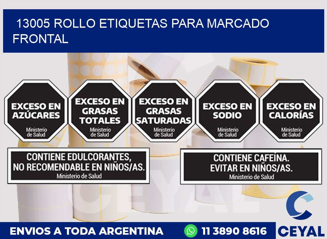 13005 ROLLO ETIQUETAS PARA MARCADO FRONTAL