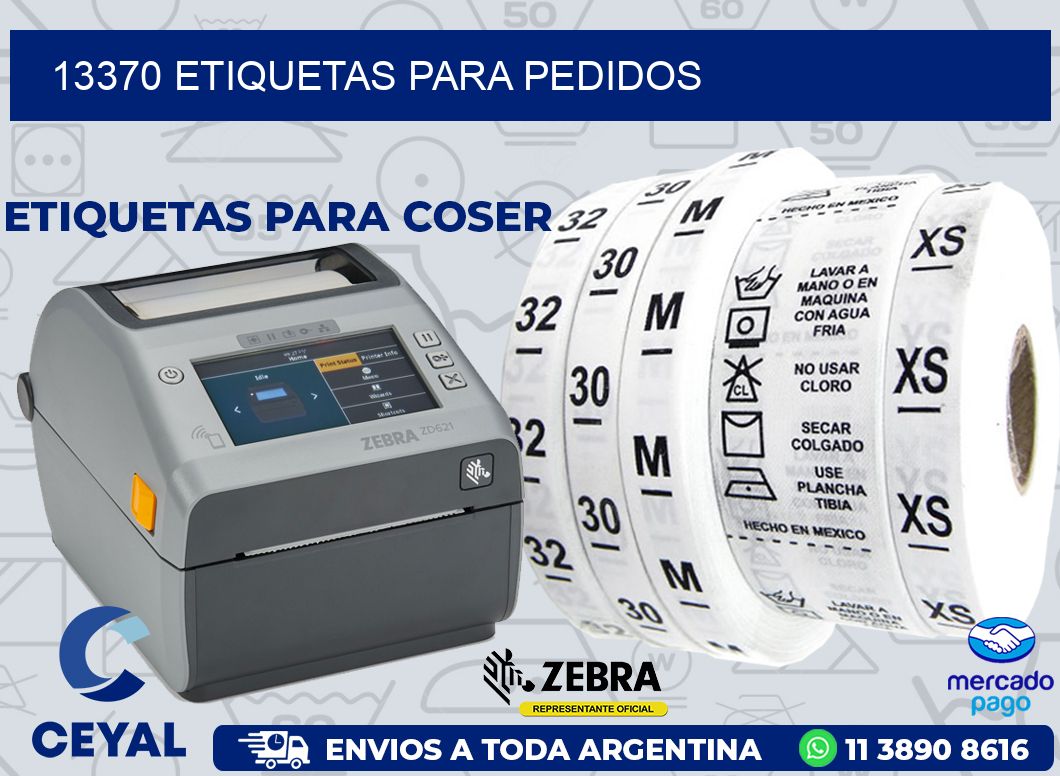 13370 ETIQUETAS PARA PEDIDOS