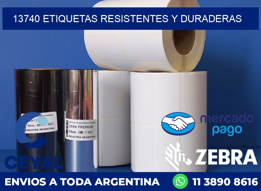 13740 ETIQUETAS RESISTENTES Y DURADERAS