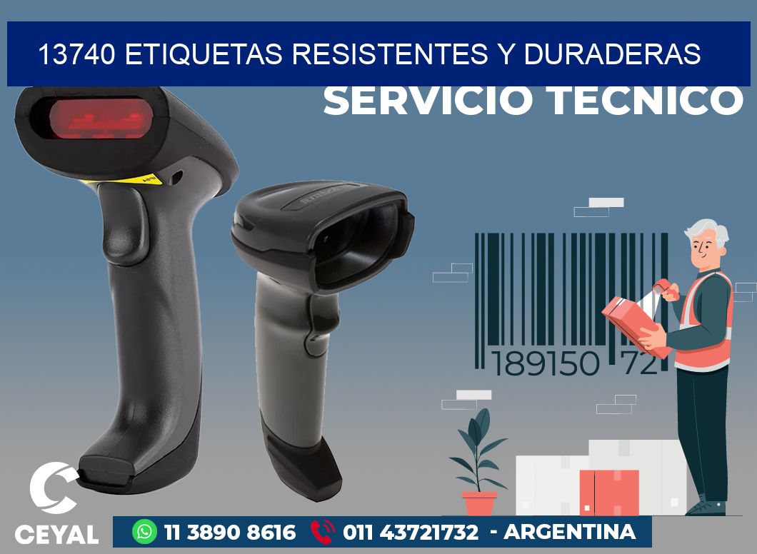 13740 ETIQUETAS RESISTENTES Y DURADERAS