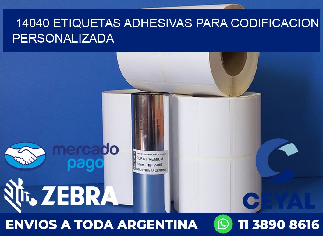 14040 ETIQUETAS ADHESIVAS PARA CODIFICACION PERSONALIZADA