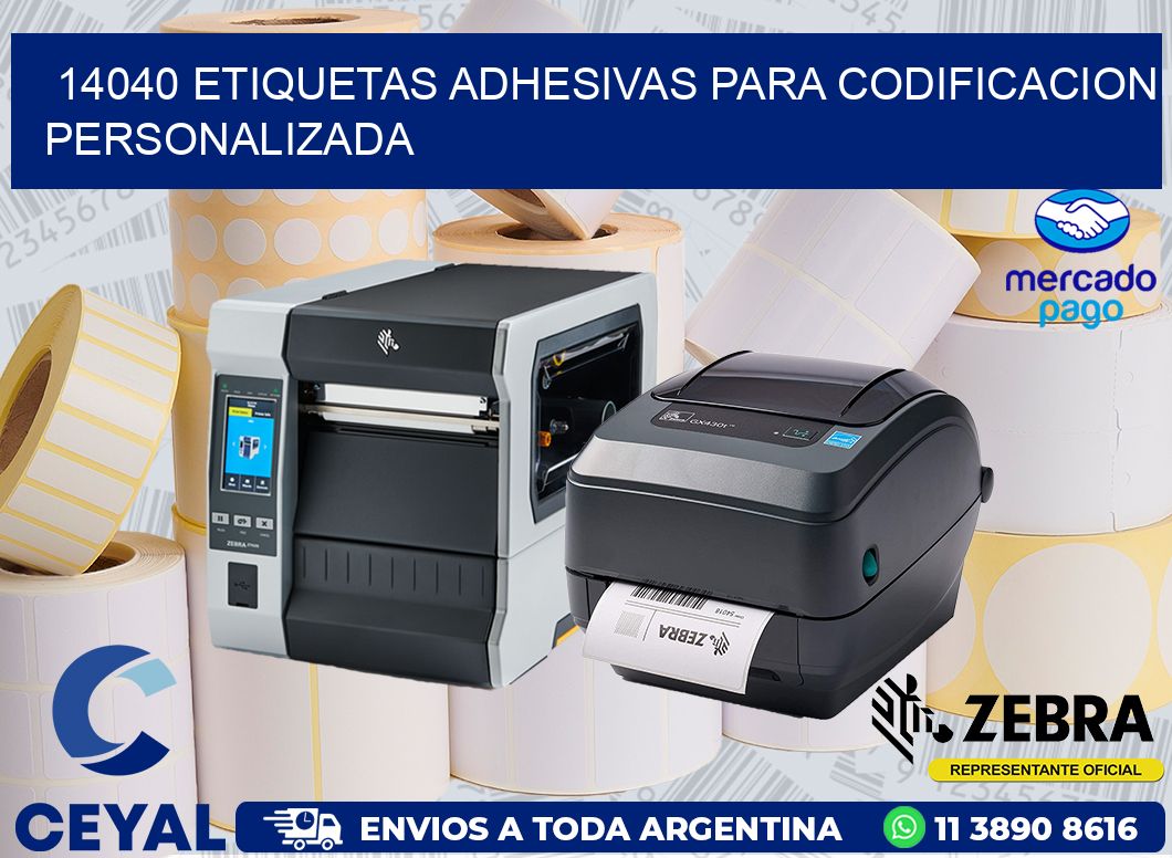 14040 ETIQUETAS ADHESIVAS PARA CODIFICACION PERSONALIZADA