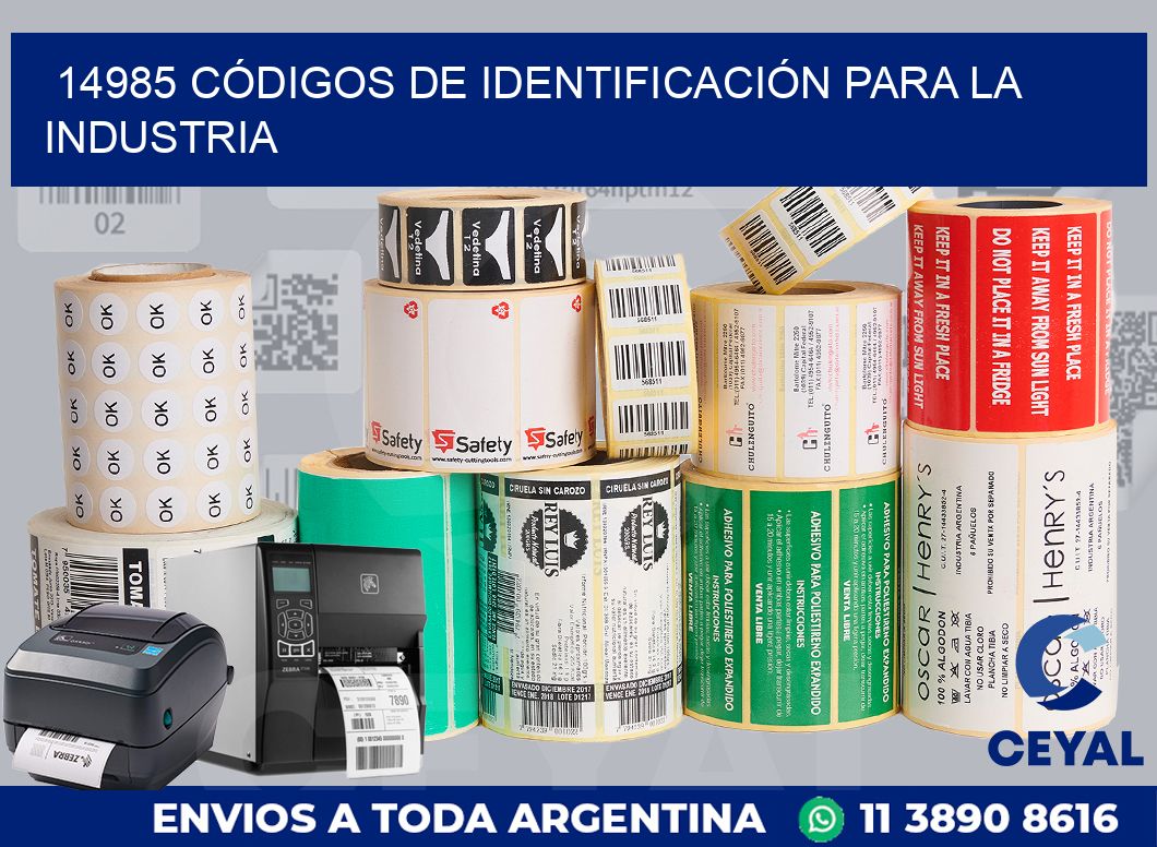 14985 CÓDIGOS DE IDENTIFICACIÓN PARA LA INDUSTRIA