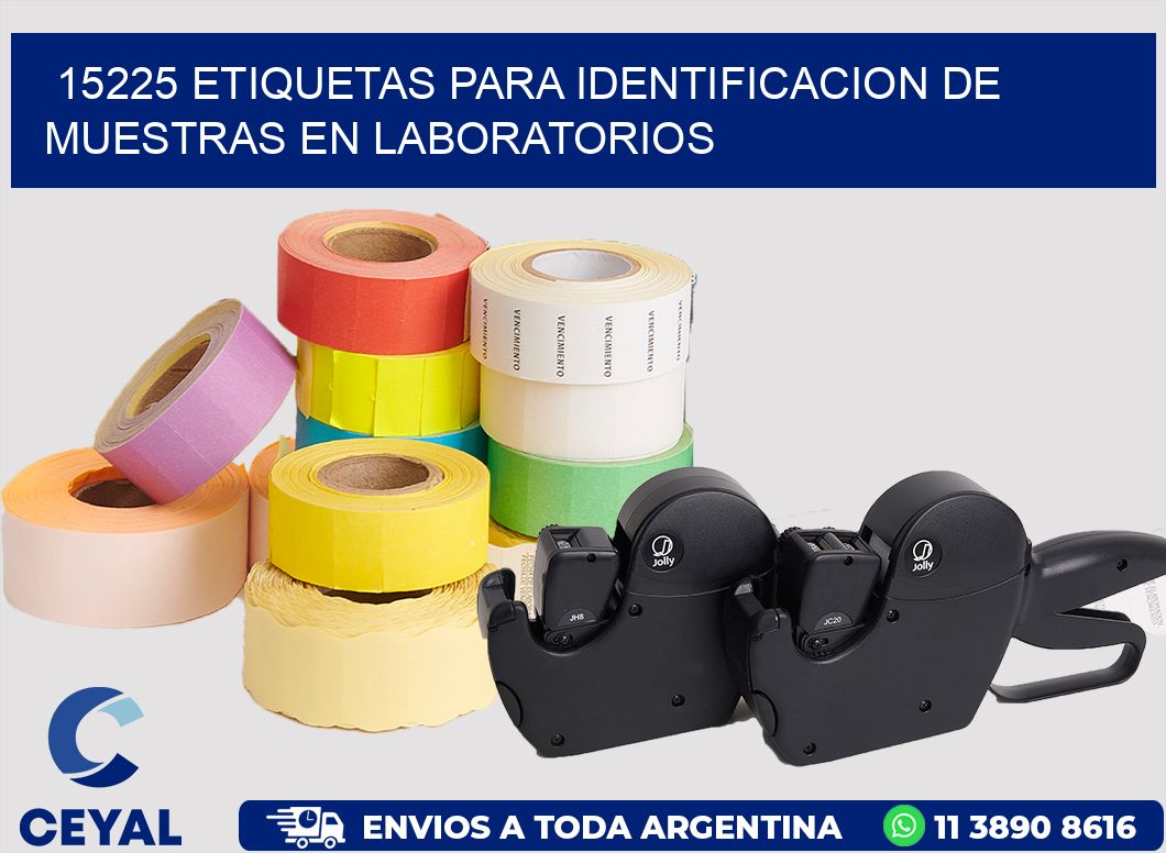 15225 ETIQUETAS PARA IDENTIFICACION DE MUESTRAS EN LABORATORIOS